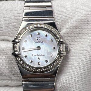 Omega Constellation My Choice Diamond Bezel MOP Dial 22mm Steel Quartz Watch